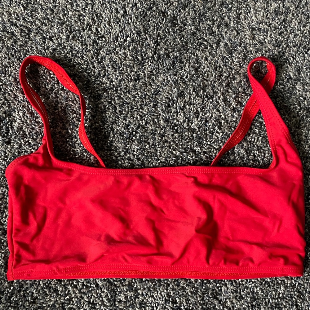 Red High waisted bikini